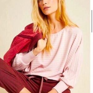 Anthropologie Pink Striped Top